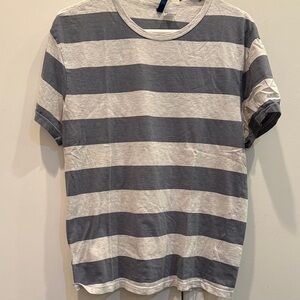 Divided Gray and White Tee. Size medium